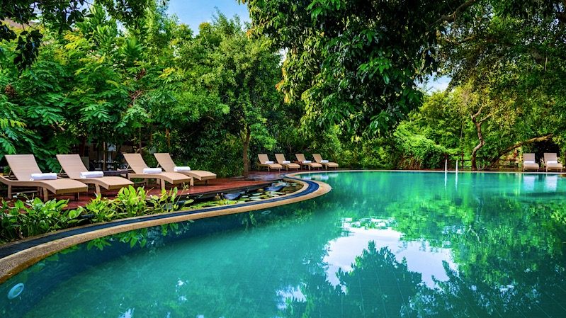 Luxury beachfront villa nestled in jungle setting